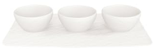 Villeroy & Boch - Manufacture Rock Blanc Dipschale Set 4-teilig Weiß | Spülmaschinenfest, Mikrowellensicher, Bol, Servierteller, Dipschälchen Set für Sushi, Snacks oder Tapas, Premium Porzellan