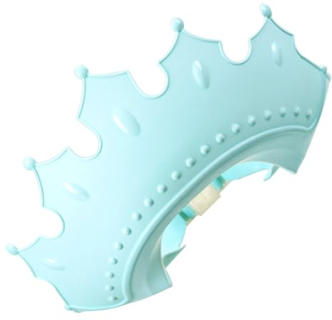 GARIOUANS Verstellbare Duschhaube Kronenform Wasserdichtes Badekappe Ohr Augenschutz Shampoo Schutz für Jungen und Mädchen Badehut aus Tpe und PP Material