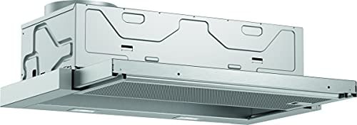 Bosch DFL064A52 Serie 4 Flachschirmhaube, 60 cm breit, Um- & Abluft, Made in Germany, EcoSilence Drive leiser und effizienter Motor, LED-Beleuchtung gleichmäßige Ausleuchtung, Silber