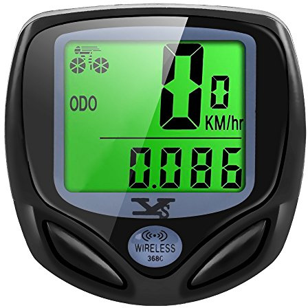 DINOKA Fahrradcomputer Digital, Drahtlos Fahrradtacho, Wasserdicht Kabellos Kilometerzähler mit Automatisches Aufwachen und LCD-Hintergrundbeleuchtung