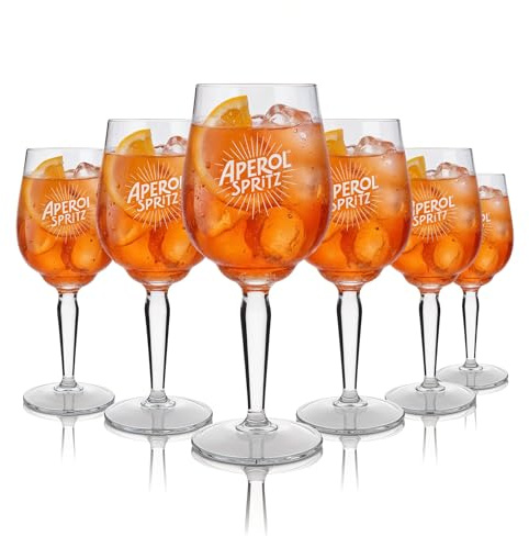 Aperol , Glas , Spritz Weingläser/Cocktailgläser 6 Stück/TOP-AKTUELL
