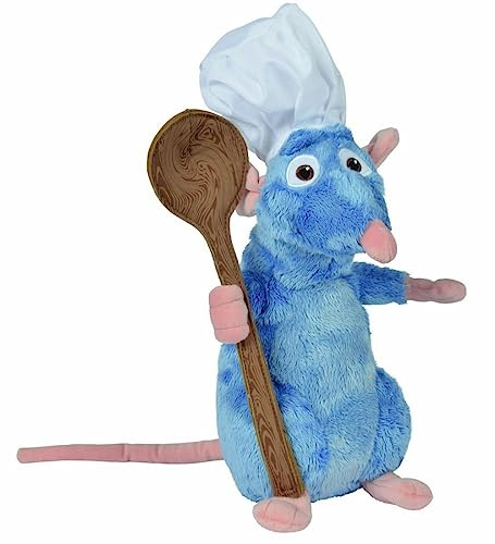 Disney - Pixar Plüschtier Ratatouille Remy mit Kochmütze und Köcher, 25 cm, 5874986, 2 Stück (1 Stück)