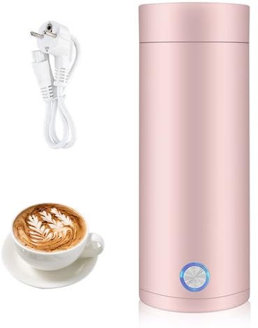Mizikuu 3-in-1 Tragbarer Wasserkocher aus 304 Edelstahl - 5 Minutes Quick Cooking für Kaffee und Teezubereitung, Rosa