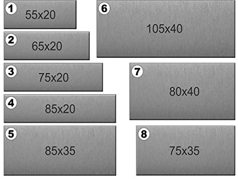 EDELSTAHL BRIEFKASTENSCHILD Namensschild Türschild mit GRAVUR Klingelschild Tür Wetterfest Haustür selbstklebend mit Gravur Selbstklebendes Schild individuelle Anpassung - personalisiert -