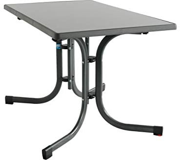 MFG Boulevard-Klapptisch 110x70 cm | Gartentisch | Wetterfest | Platzsparend klappbar | mit Niveauausgleich | anthrazit/Schiefer