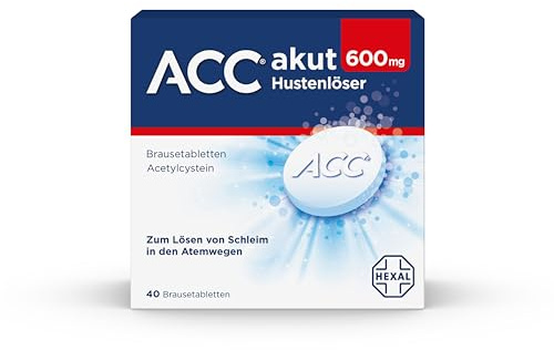 ACC® akut 600 mg Hustenlöser, 40 Brausetabletten, Brombeer-Aroma – löst festsitzenden Schleim, erleichtert das Abhusten und befreit so die Bronchien, nur 1x täglich