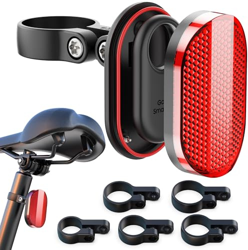 DDJ Verbesserte Fahrradhalterung für Samsung Smart Tag 2 & Moto Tag & für AirTag-Halter versteckt – wasserdichte Anti-Diebstahl-Fahrradreflektoren GPS-Tracker-Hülle mit Schrauben und Werkzeug