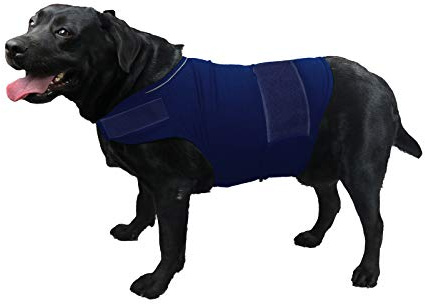 cattamao Komfortabler Hundemantel zur Linderung von Angstzuständen, beruhigende Weste, Jacke für XS, S, M, L, XL (Marineblau, XL)