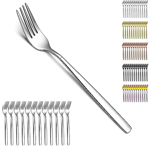 Berglander Tafelgabeln von 12 Stück, Edelstahl Modernes Speisegabel-Set, Gabeln und Löffel Besteck, ideal für Zuhause, Restauroom, Hotel, Hochzeit, Party, spülmaschinenfest