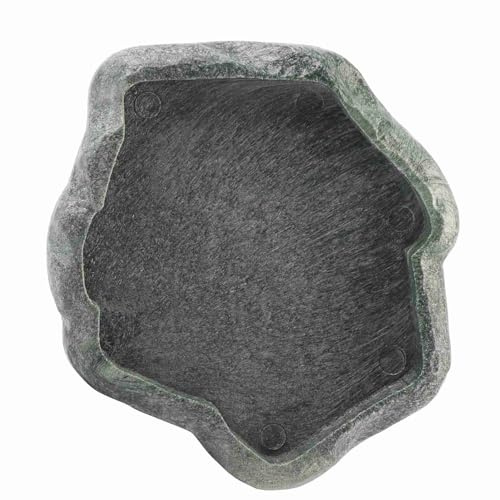 Dioche African BoResin Langlebiger Reptiliennapf für Schildkröten und Eidechsen – Hochwertiges ABS-Material, Leicht zu Reinigen, Natürliches Felsdesign, Sichere und Vielseitige Futterlösung – Grüne
