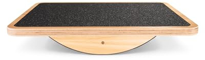 StrongTek Professionelles Wackelbrett Balance Board für Erwachsene, Gleichgewichtstrainer aus Holz mit Anti-Rutsch-Beschichtung als Trainingsgerät und zur Physiotherapie