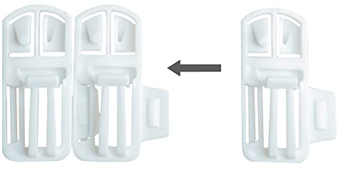Gardinengleiter Gardinenhaken Speed Clix 100 Stück mit Neuer Doppelklick Funktion um schnell u einfach Gardinen auf zu hängen geeignet für Schienen mit Einer Laufnut von 3,5-4 mm:Made in Germany.