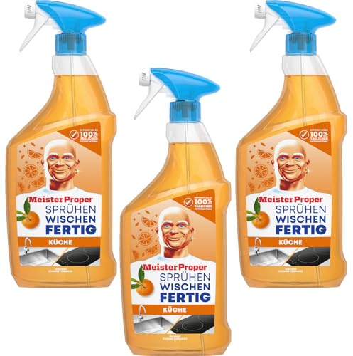 Meister Proper Küchenspray 3er Pack Sprühen Wischen Fertig 800ml
