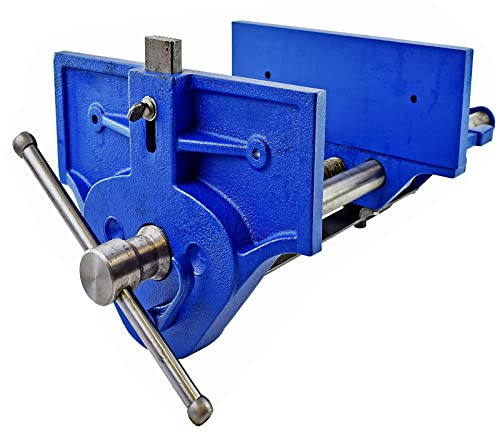 uyoyous Schraubstock für Holzarbeiten,10.5 Zoll 265 mm Vorderzange für Hobelbank Schraubstock mit Schnellspanner und Auflagebock,Tischlerzange