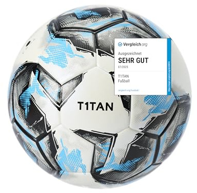 T1TAN Fussball Gr. 5 für Vereine - Matchball + Trainingsball Herren & Frauen Größe 5 - Thermobonded Spielball - nahtlos verklebt