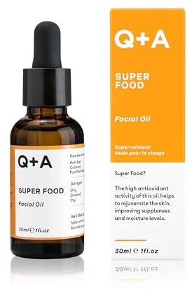 Q+A Super Food Gesichtsöl 30ml | Gesichtsöl mit 100% Natürlichen Inhaltsstoffen zur Verbesserung des Hautbildes
