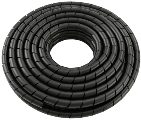Lumonic Spiralkabelschlauch schwarz 5m I 19mm Spiralband für Kabel mit 15-100mm Durchmesser I Flexibler Kabelschlauch-Schutz für Private & industrielle Zwecke