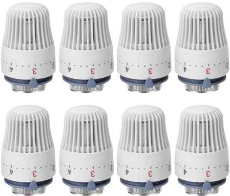 8 Stück Heizkörper Thermostatkopf,Heizkörperventil für Gewinde M30x1.5,Thermostat Heizung,Thermostat-Kopf,Thermostatkopf Ersatzkopf,Heizungsthermostat,Heizkörperthermostat für Zuhause Büro