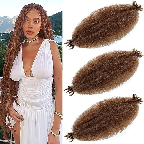 LPARMJIT Springy Afro Twist Haar 24 Zoll 3 Packungen Vorgetrennte Kinky Marley Twists Flechten Haar Für Weiche Butterfly Locs Pre-Fluffed Afro Twist Haarverlängerungen (24inch(Pack of 3), 30#)