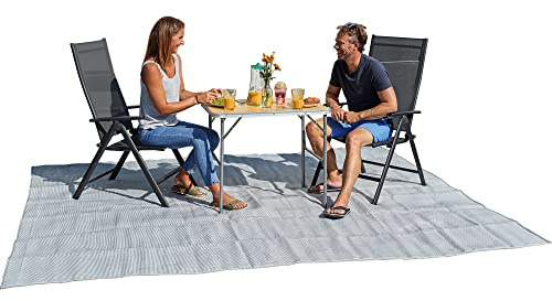 Happy People Zelt-Teppich hellgrau/grau 250 x 450cm