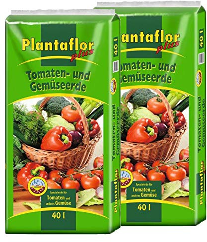 Plantaflor Plus Tomatenerde Gemüseerde Gewächshaus Erde 80 Liter (2X 40 Liter)