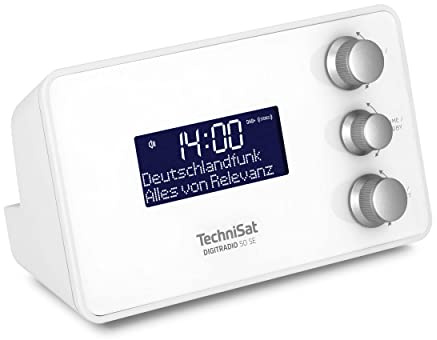 TechniSat DigitRadio 50 SE Weiß DAB+ UKW Uhrenradio mit USB-Charging