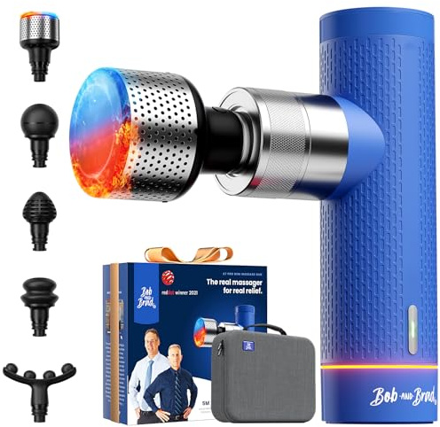 BOB AND BRAD A7 Pro Mini Massagepistole mit Wärmefunktion & Kälte | Massage Gun für Muskelmassage, kompakt & tragbar, auf Reisen, im Büro & zu Hause | für Beine & Arme | 18kg Kraft, 570g, 11mm