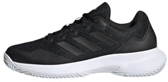 adidas Damen Gamecourt 2.0 Tennis Shoes, Core Black/Core Black/Silver, 40 EU