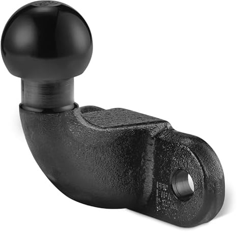 Amazon Basics Hitch Anhängerkugel, 50 mm Kugeldurchmesser, bis zu 3,500 kg Tragfähigkeit, mit E-Zulassung, ca. 13.0 x 13.3 x 9.8 cm, Schwarz