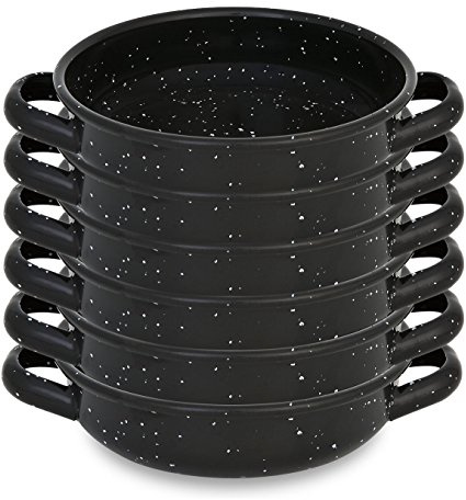 Menax - Mini-Paellapfannen 18 cm, 6er-Set aus beschichtetem Stahl - Gleichmäßige Wärmeverteilung für Tapas, Vorspeisen und Einzelportionen - Gas, Elektro, Keramik, Induktion