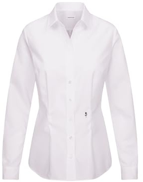 Seidensticker Damen Bluse - Hemdbluse - Kelchkragenbluse - Klassisch - Elegant - Bügelleicht - Slim Fit - Kurzarm - Uni - 100% Baumwolle