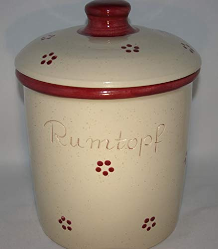 Töpferei Seifert Rumtopf 5 Liter/Dekor Rubin/Steinzeug