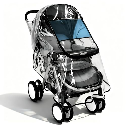 LPZMPZ Universal Regenschutz Regenverdeck Kinderwagen Buggy Regenschutz für Regenabdeckung Regencape Regenhaube Regenplane Kinderwagen Pushchair Universal Stroller Pram Rain Cover mit Fenster