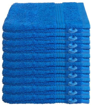 Julie Julsen 10er Pack Waschlappen 29 Farben erhältlich weich und saugstark 500gsm Öko Tex Royalblau 15 x 21 cm B-Ware