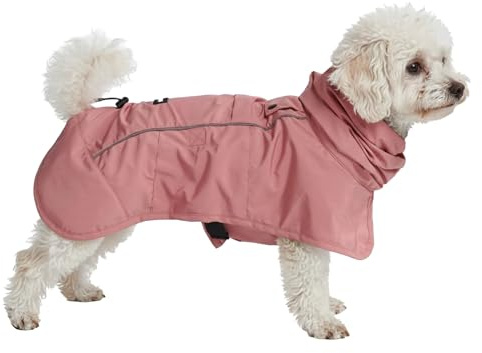 Spark Paws Hunderegenmantel, wasserdichte Winddichte Regenjacke | Für kleine, mittlere, große und extra große Hunde, reflektierend, atmungsaktiv, mit vollständigem Körperschutz