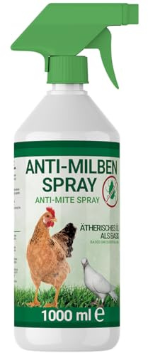 1000ml Milbenspray für Geflügel wie Hühner & Vögel - Sofort & Langfristig gegen Parasiten, bei Akut & Vorbeugung (1x 1000ml)
