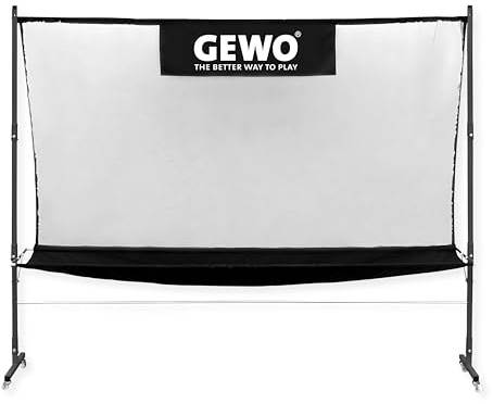 GEWO Ballfangnetz Robot Net Pro Training – Fahrbares Tischtennisnetz für Roboter-, und Aufschlagtraining