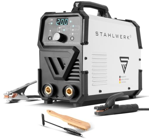 STAHLWERK Elektroden-Schweißgerät ARC 200 Puls Pro mit 200 A Pulsfunktion | Schweißen ohne Schutzgas, kompakter MMA-, E-Hand- & Lift-TIG-Inverter, Hot Start, Arc Force, Antistick, IGBT-Technologie
