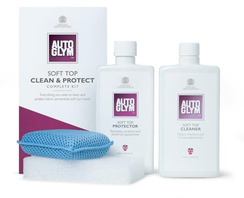 Autoglym Cabrio Verdeck Reiniger- und Schutz im Komplettset, Erfrischt das Aussehen von Stoffdächern, Restaurativer Schutzreiniger und Imprägnierung für Stoffdächer, Boote, Wohnwagenvorzelte und Zelte