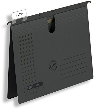 ELBA Hängehefter chic für A4, aus Karton, anthrazit, 25er Pack
