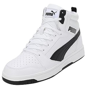 PUMA Unisex Rebound V6 Turnschuhe, Puma White Puma Black, 45 EU
