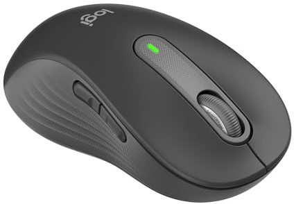 Logitech Signature M650 L kabellose Maus in Standardgröße – Für große Hände, 2-Jahres-Batterie, Leise Klicks, Anpassbare Seitentasten, Bluetooth, für PC/Mac/Multi-Device/Chromebook - Graphit