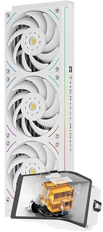 Thermalright TR Wonder Vision 360 UB ARGB Weißer CPU-Wasserkühler,6,67-Zoll magnetisch gekrümmter Bildschirm mit 2400x1080 Auflösung, AMOLED-Bildschirm, flüssiger CPU-Kühler für AM4/AM5,lga1700/1851