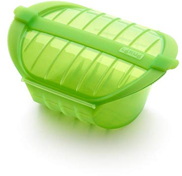 Lékué Ogya Dampfbox, Platin-Silikon, 1–2 Personen, grün, 3406600V09U004