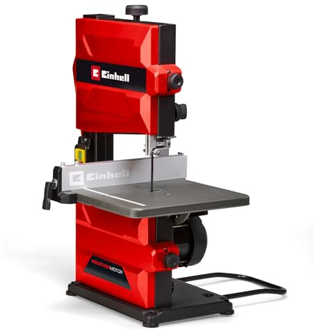 Einhell Bandsäge TC-SB 200 + (300 W, werkzeugloser Sägebandwechsel, Parallelanschlag, Höhenverstellung, robuste Sägebandführung, stufenlos neigbarer Tisch)