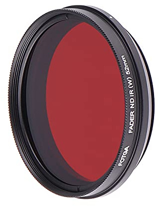 FocusFoto FOTGA 52 mm All-in-One einstellbarer Infrarot-IR-Pass-Röntgen-IR-Filter, variabel von 530 nm bis 650 nm 680 nm 720 nm 750 nm optisches Glas