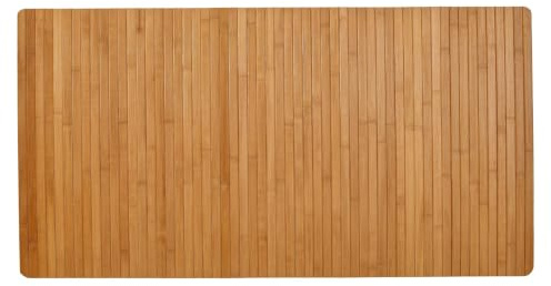 Kleine Wolke Badematte aus Bambus Natur 60 x 115 cm | Rutschhemmende Unterseite, für Fußbodenheizung, Bambus