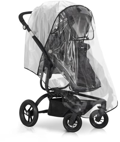 Universal Regenschutz Kinderwagen, Regenschutz für Kinderwagen, Transparent Wasserdichter Regenverdeck für Buggy Regenhüllen Abdeckungen, Schutz vor Staub Sonne Schnee