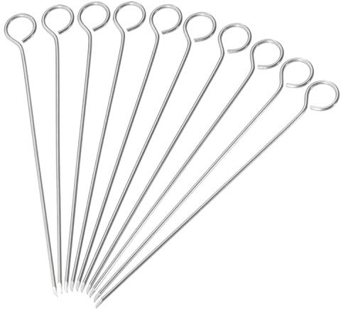 Westmark Rouladennadeln-Set, 10tlg., Angespitzt, Länge je 10 cm, Rostfreier Edelstahl, Silber, 10222270