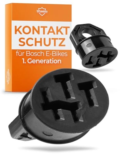 Wheeloo Kontaktschutz Abdeckung für Bosch E-Bike I 2er Set I Schwarz I Orange I eBike Akku Zubehör I Ladekabel Pin Schutz gegen Regen, Schmutz und Dreck (Schwarz)